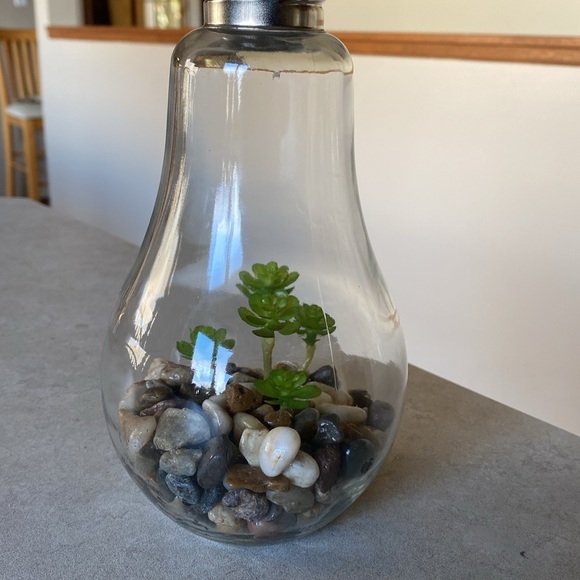 Imitation plant in light Bulb Press top for light  Takes a 3v bulb - Picture 10 of 10